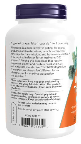 Now Magnesium Transporters Veg Capsules 180ct Online Hot Sale