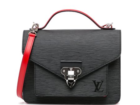 Black Louis Vuitton Epi Neo Monceau Satchel For Sale