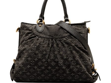 Black Louis Vuitton Monogram Denim Neo Cabby GM Satchel Online now