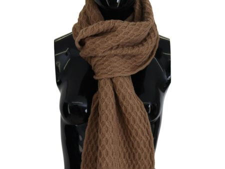 Dolce & Gabbana  Cashmere Knitted Scarf - Brown For Sale