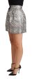 Dolce & Gabbana  Floral Brocade Shorts - Silver on Sale