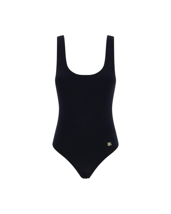 Dolce & Gabbana One-Piece Swimsuit with Classic Straps and U-Neck Back Cheap