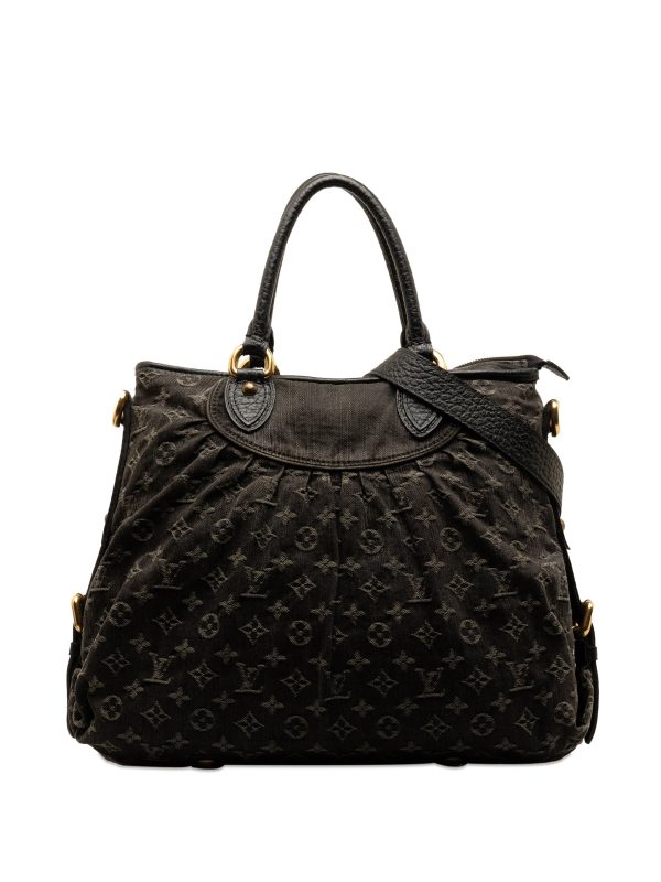 Black Louis Vuitton Monogram Denim Neo Cabby GM Satchel Sale