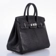 Vintage Hermes Birkin 25 Black Salvator Lizard With Jacob & Co. White Gold & Diamond Hardware - 2009, Square M Online