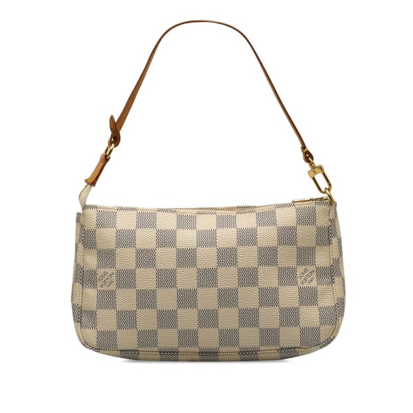 Beige Louis Vuitton Damier Azur Pochette Accessoires For Discount