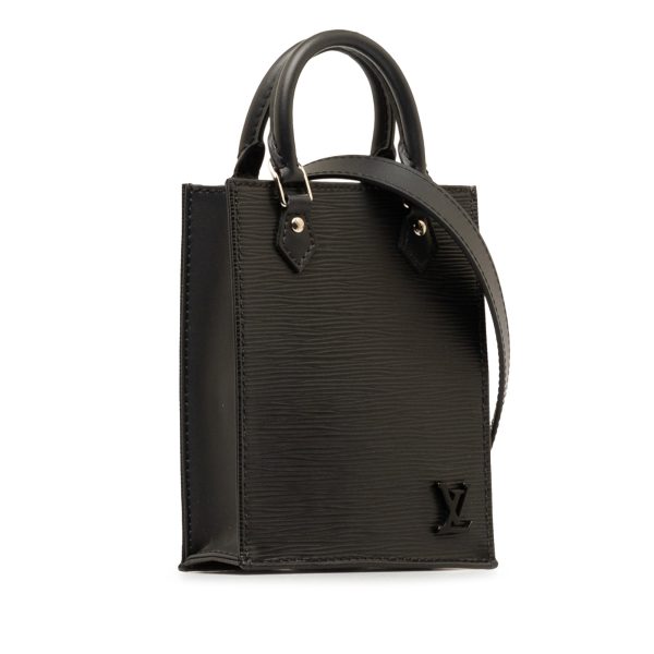 Black Louis Vuitton Epi Petit Sac Plat Satchel Fashion