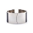 Hermes Black Enamel & Palladium Extra Wide Clic Clac H Bracelet PM Sale