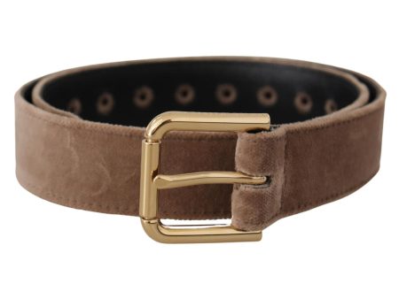 Dolce & Gabbana  Women s Beige Velvet Belt For Sale