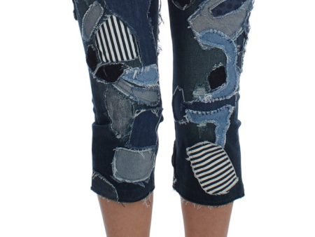 Dolce & Gabbana Chic Blue Patchwork Denim Women s Shorts Sale