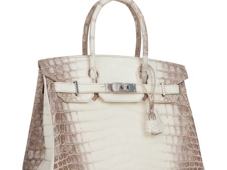 Hermes Birkin 30 Himalaya Niloticus Crocodile Palladium Hardware Online now