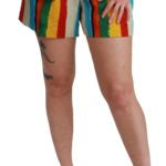 Dolce & Gabbana  Silk Striped Shorts Online Hot Sale