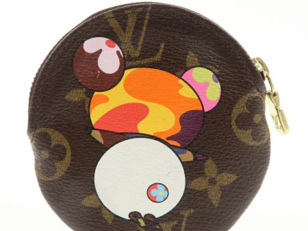 AuthLouis Vuitton Monogram Panda Porte Monnaie Coin Case Brown M61928 Online Sale