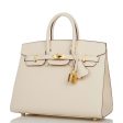 Hermes Birkin Sellier 25 Nata Epsom Gold Hardware Fashion