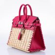 Hermes Picnic Birkin 25 Osier Wicker & Framboise Swift with Palladium Hardware - 2021, Z Online