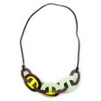 Hermes Horn, Yellow & Green Karamba Necklace For Sale