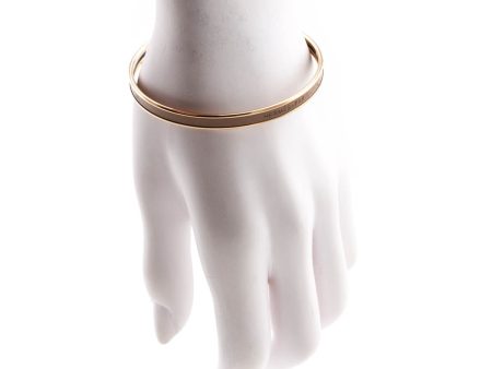 Hermes Chataigne Enamel & Rose Gold Uni Bangle Size L on Sale