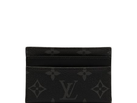 Black Louis Vuitton Monogram Eclipse Porte Cartes Double Card Holder Sale