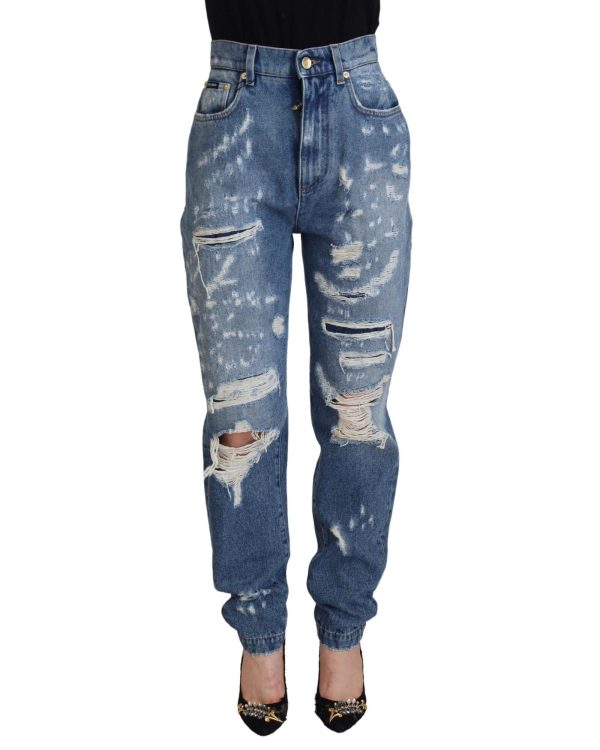 Dolce & Gabbana Washed  Tattered Denim Jeans For Cheap