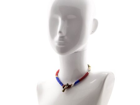 Hermes Multicolor Silk Petit H Choker Supply