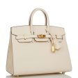 Hermes Birkin Sellier 25 Nata Epsom Gold Hardware Fashion