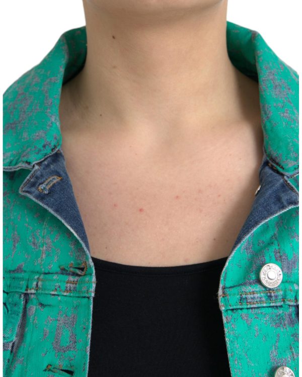 Dolce & Gabbana  Women s Teal Cropped Denim Jacket Online