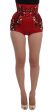 Dolce & Gabbana Embroidered Crystal High Waist Shorts Sale