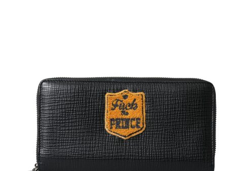 Dolce & Gabbana  Fuck the Prince Leather Wallet Black Fashion