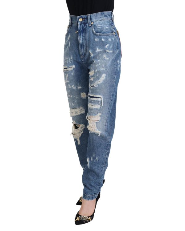 Dolce & Gabbana Washed  Tattered Denim Jeans For Cheap