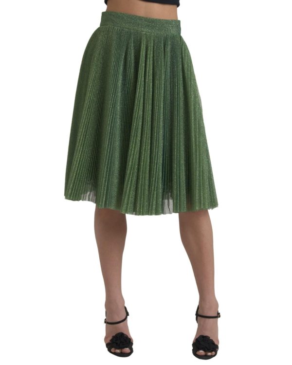 Dolce & Gabbana  Women s Green Pleated Skirt Cheap