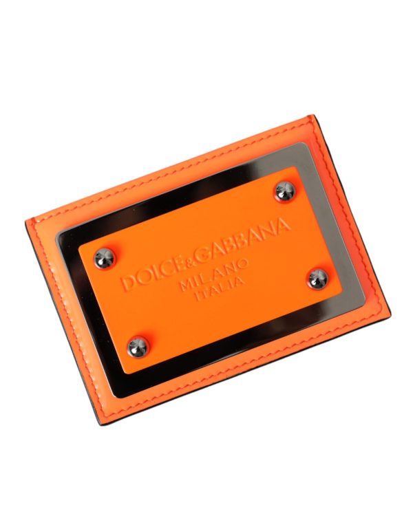 Dolce & Gabbana  Men s Orange Leather Card Holder Supply