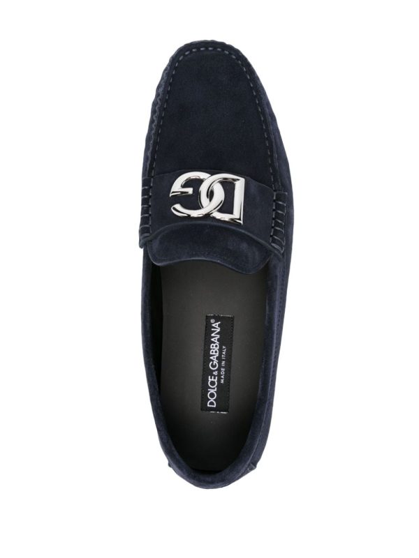 Dolce & Gabbana Men s Flat Shoes Blue Supply