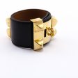 Hermes Black Box Leather Collier de Chien Bracelet Size S Online Sale