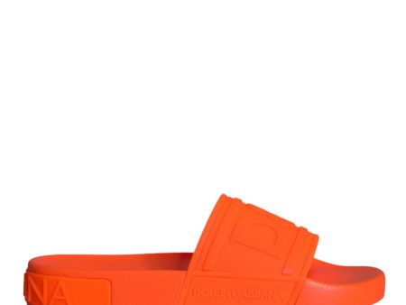 Dolce & Gabbana  Men s Orange Slide Sandals Online Hot Sale