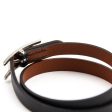 Hermes Black & Brown Chamonix & Tadelakt Calfskin Reversible Behapi Double Tour Bracelet Size M Online