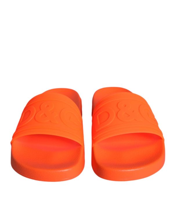 Dolce & Gabbana  Men s Orange Slide Sandals Online Hot Sale