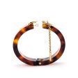 Louis Vuitton Tortoise Resin & Gold Vintage Lock Me Bracelet Discount