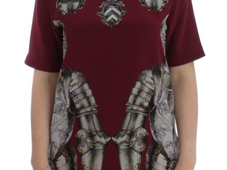 Dolce & Gabbana Enchanted Sicily Silk Blouse with Knight Women s Print Online Sale