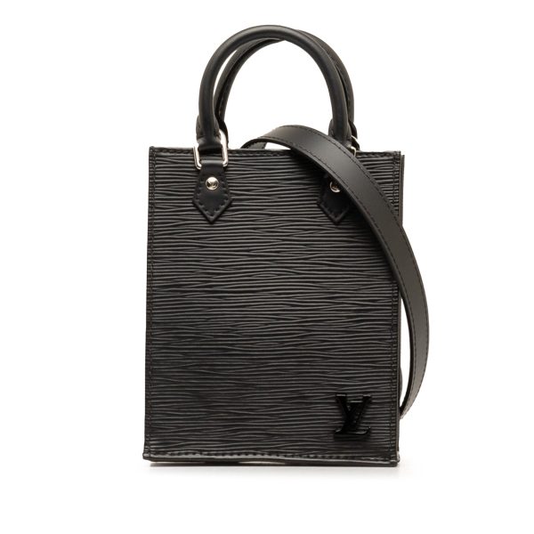 Black Louis Vuitton Epi Petit Sac Plat Satchel Fashion