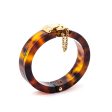 Louis Vuitton Tortoise Resin & Gold Vintage Lock Me Bracelet Discount