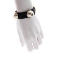 Chanel Faux Pearl & Black Leather Wrap Bracelet Supply