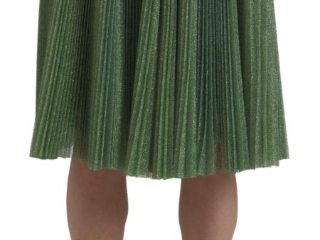 Dolce & Gabbana  Women s Green Pleated Skirt Cheap