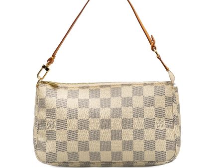 Beige Louis Vuitton Damier Azur Pochette Accessoires Fashion