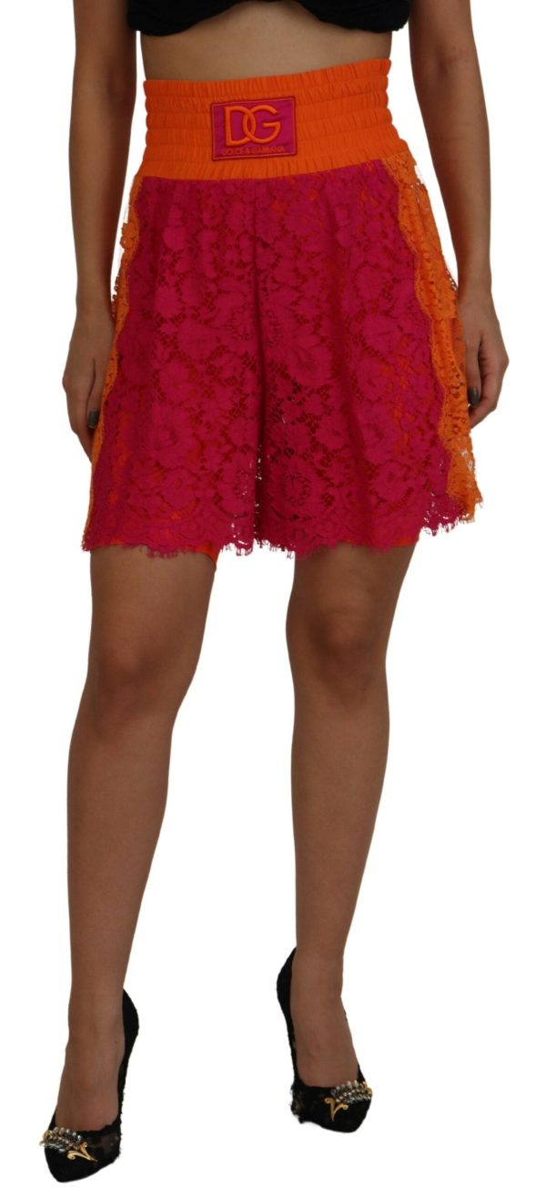 Dolce & Gabbana Elegant Lace High-Waist Shorts in Women s Dual-Tones Online Hot Sale