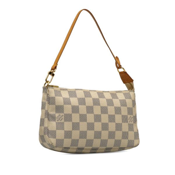 Beige Louis Vuitton Damier Azur Pochette Accessoires For Discount