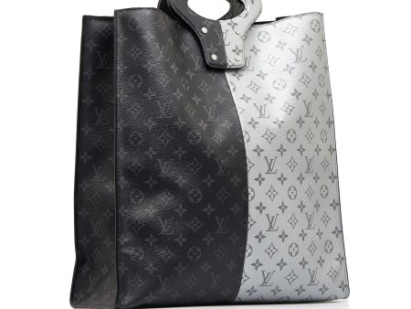 Black Louis Vuitton Monogram Eclipse North South Tote on Sale