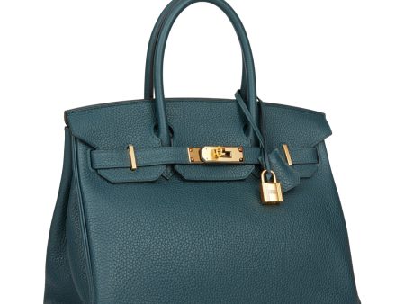 Hermes Birkin 30 Vert Cypress Togo Gold Hardware Discount