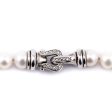 David Yurman Sterling Silver Pearl & Diamond Buckle Necklace Fashion