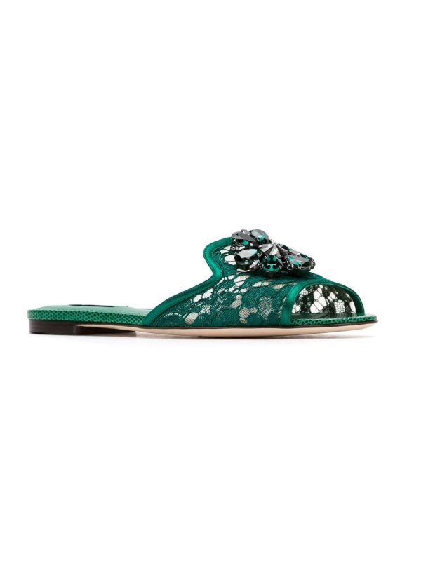 Dolce & Gabbana Women s Sandals Green Discount