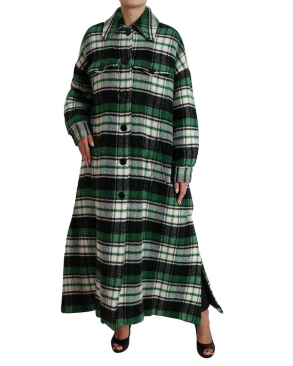 Dolce & Gabbana Plaid Long Sleeve  Coat Jacket Online Sale