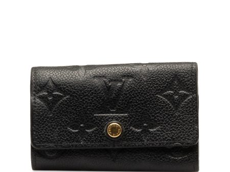 Black Louis Vuitton Monogram Empreinte 6 Key Holder Online now